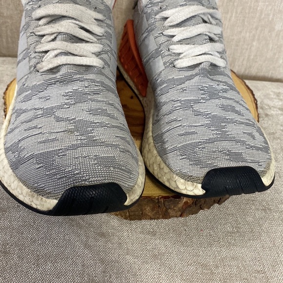Adidas Mens NMD R2 Primeknit Running Shoes Gray - Picture 6 of 15